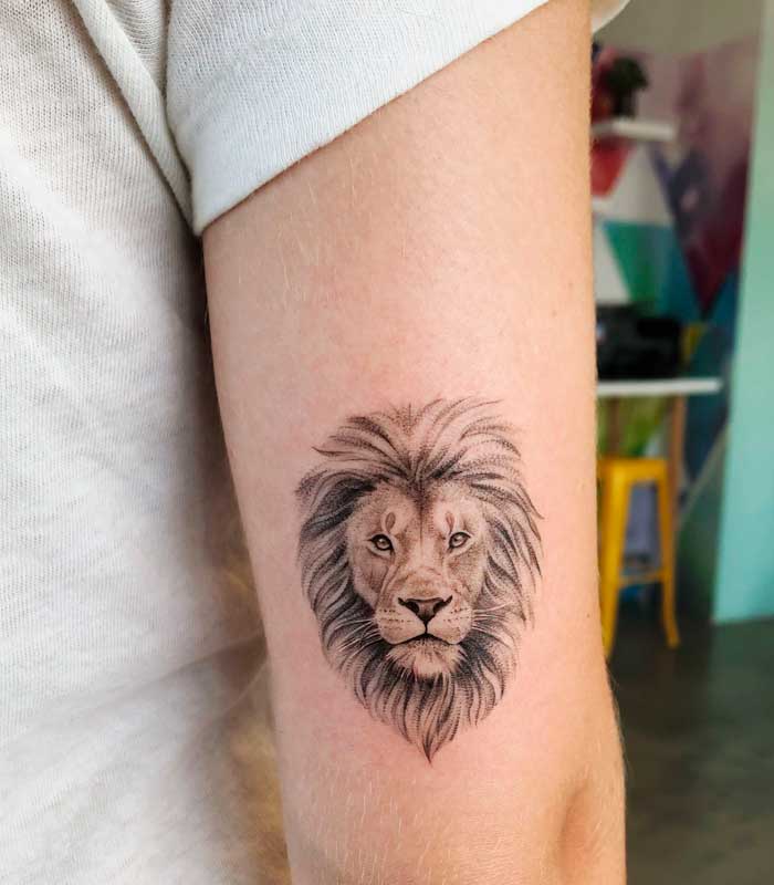tatuajes de leones pequenos