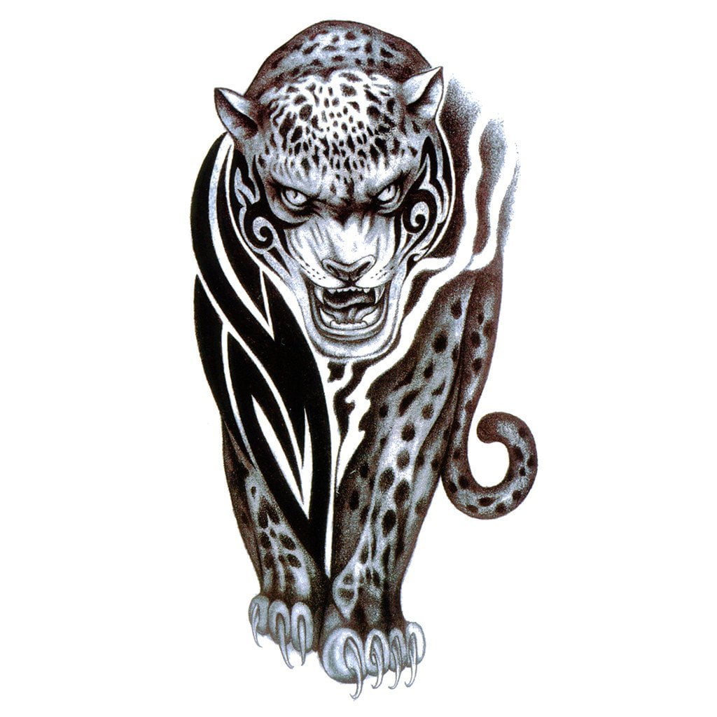 tatuajes de leopardos tribales