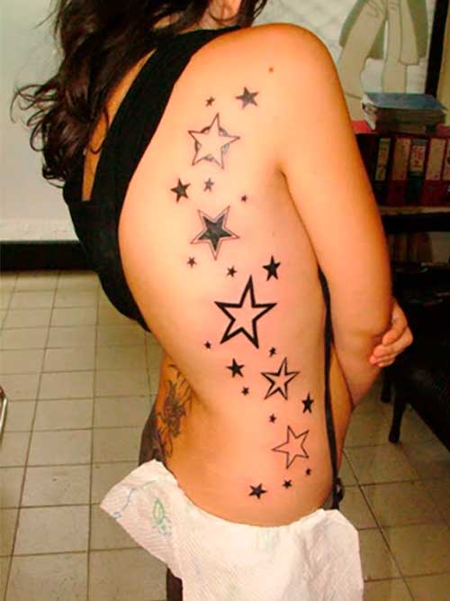 tatuajes de lluvia de estrellas