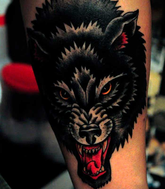 tatuajes de lobos negros