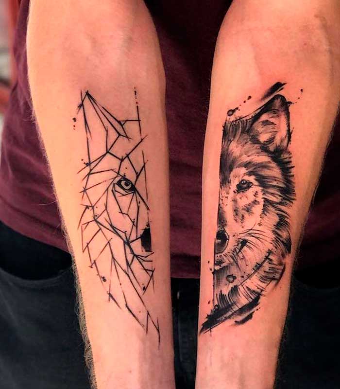 tatuajes de lobos para esposos matrimonio
