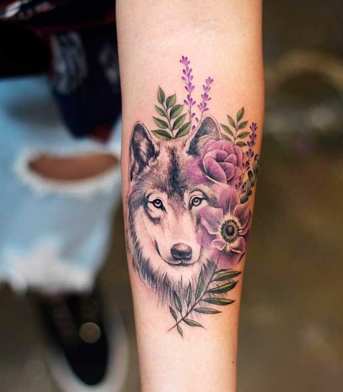 tatuajes de lobos para mujeres