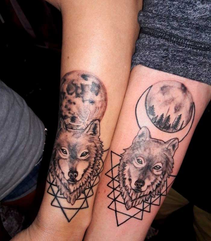 tatuajes de lobos para parejas