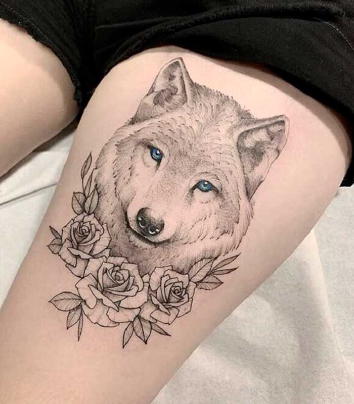 tatuajes de lobos para tias