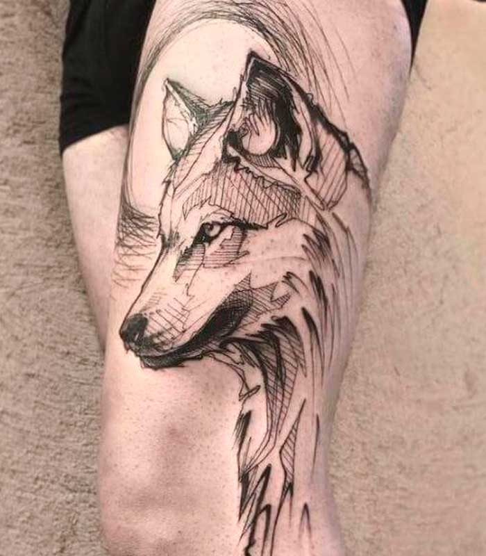 tatuajes de lobos solitarios