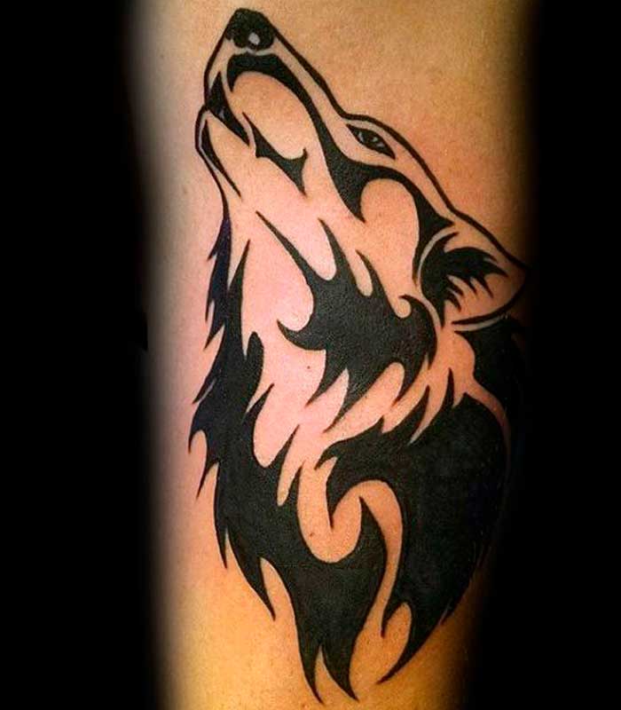 tatuajes de lobos tribales