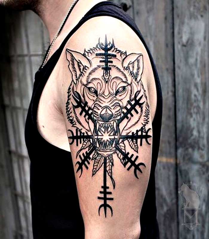 tatuajes de lobos vikingos