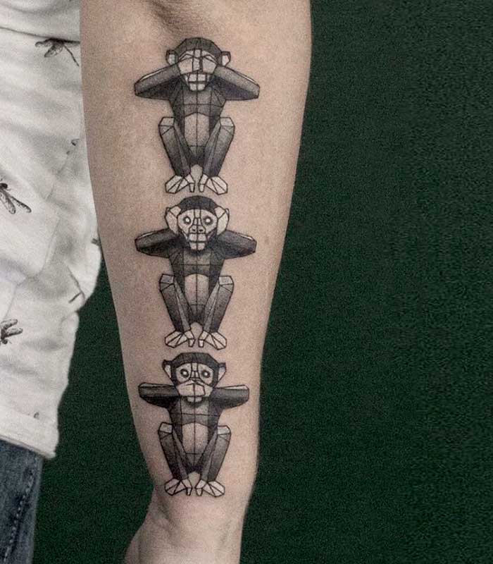 tatuajes de los tres monos
