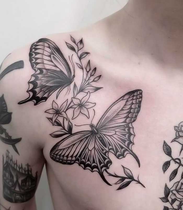 tatuajes de mariposas para chicos