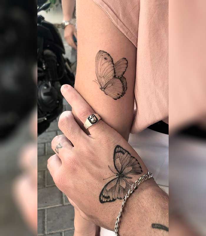 tatuajes de mariposas para enamorados