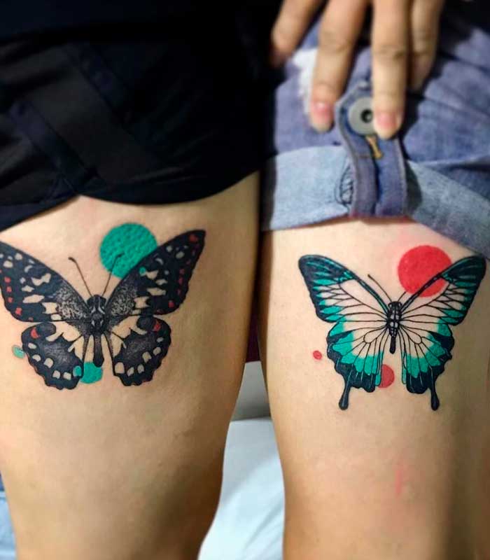 tatuajes de mariposas para novios