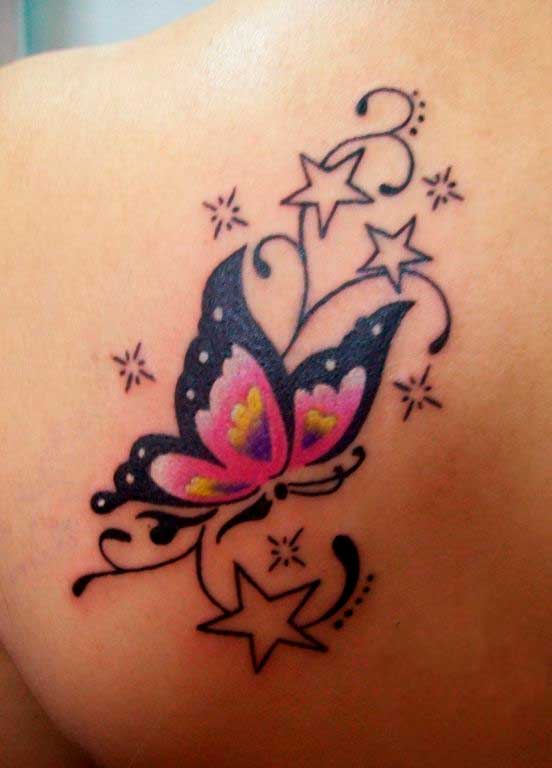 tatuajes de mariposas y estrellas 1