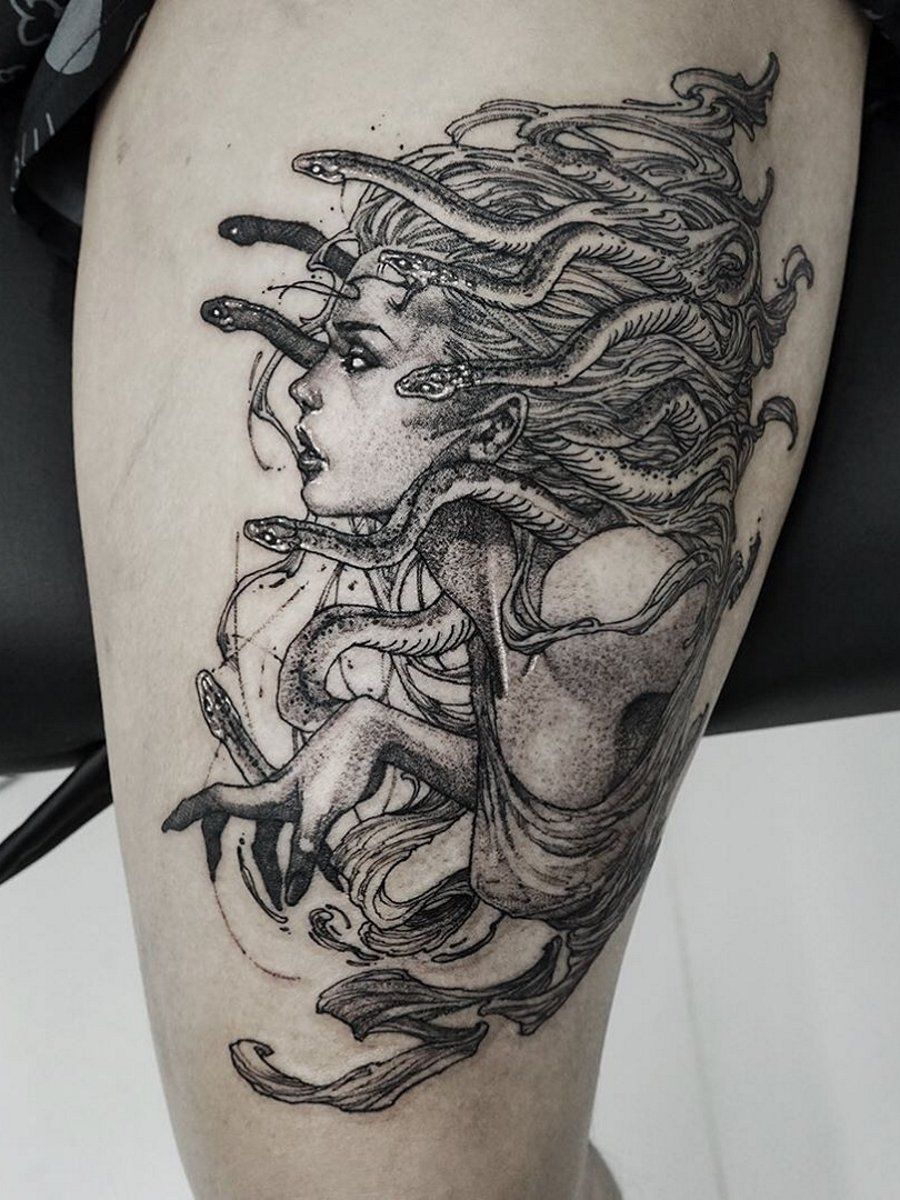 tatuajes de medusa griega 32