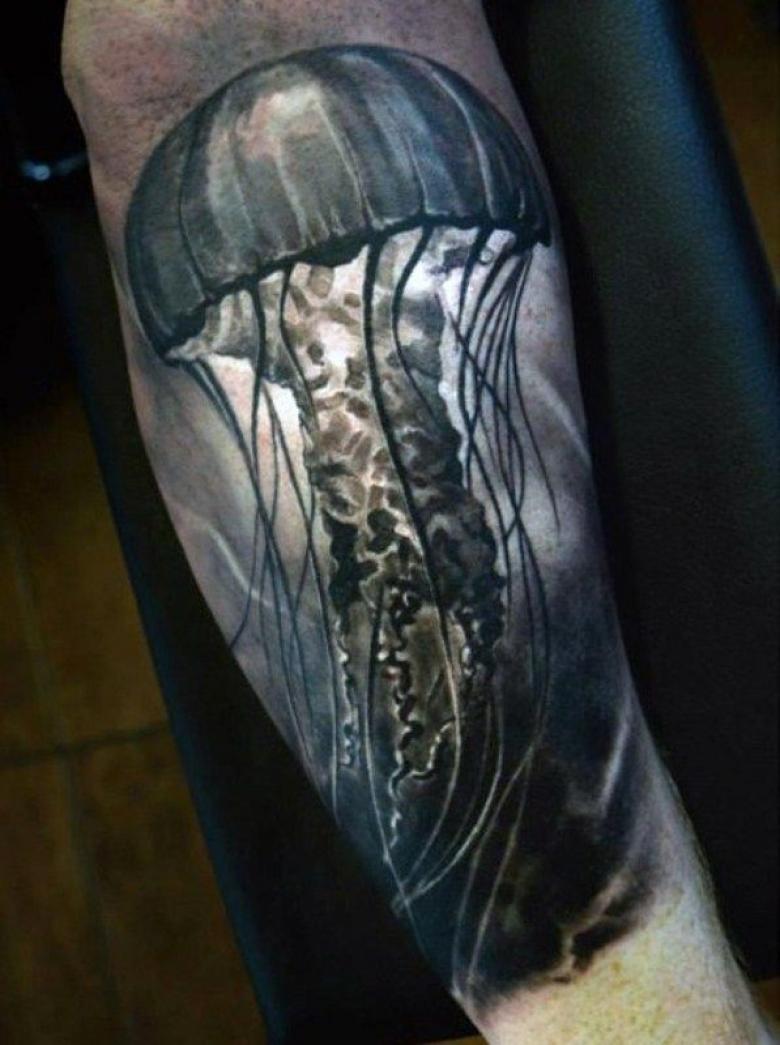 tatuajes de medusas negros 3