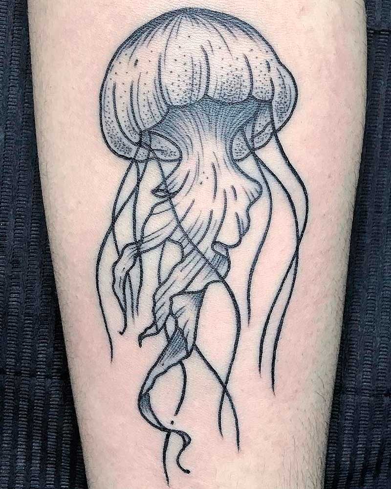 tatuajes de medusas negros 4