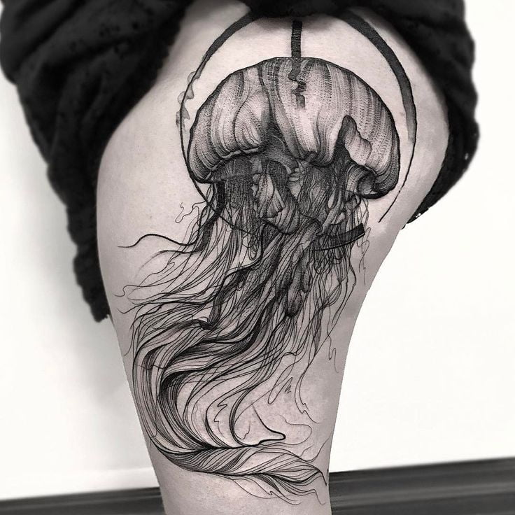 tatuajes de medusas negros 8 1