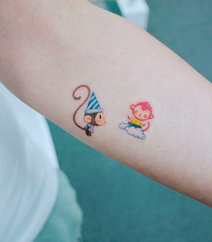 tatuajes de monos para enamorados 1