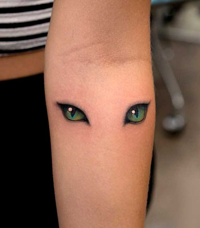 tatuajes de ojos de gatos