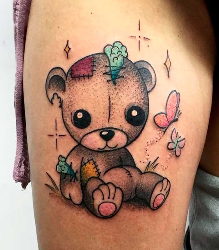 tatuajes de osos de peluche
