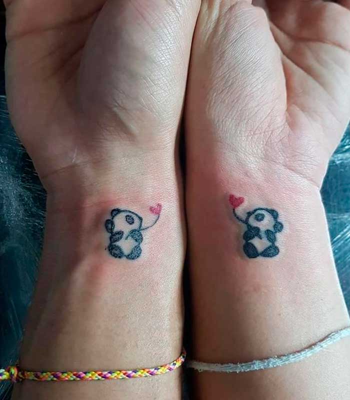 tatuajes de osos panda para novios