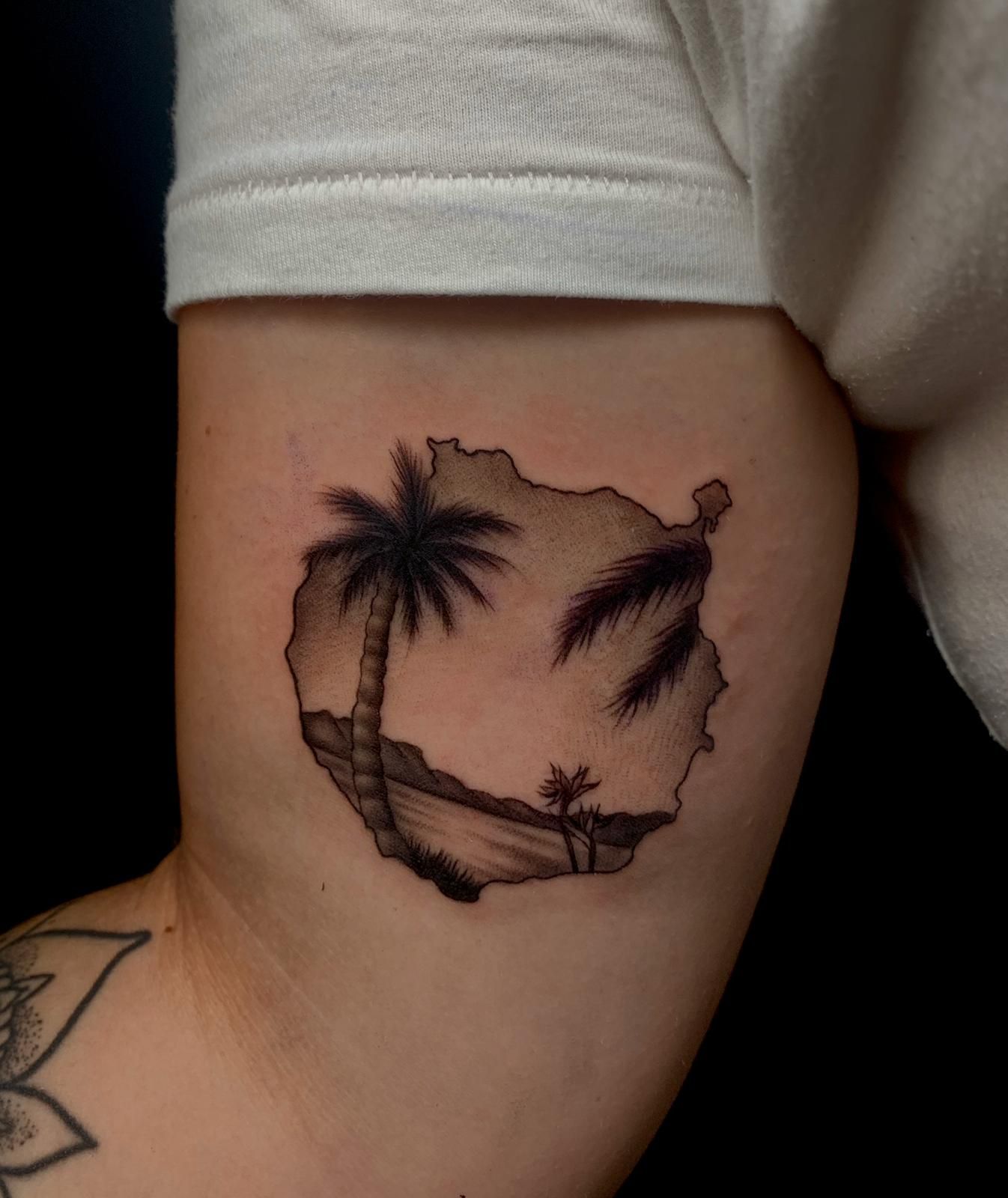 tatuajes de palmeras gran canarias isla