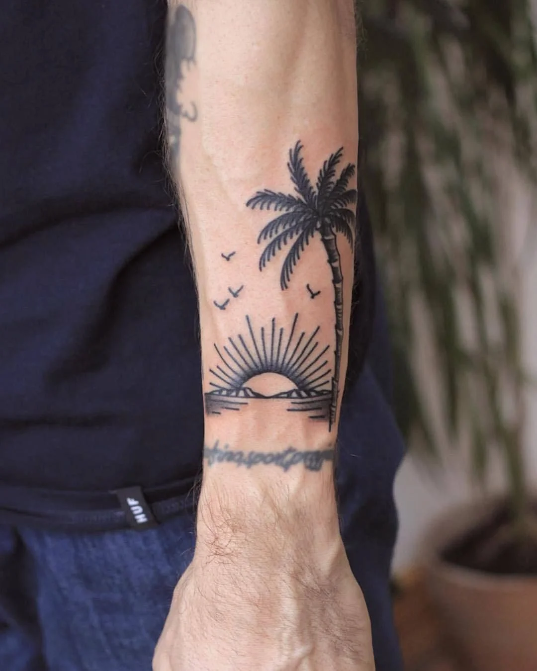 tatuajes de palmeras y paisajes