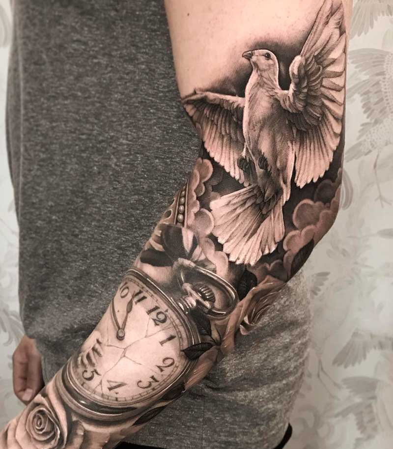 tatuajes de palomas para hombres 6