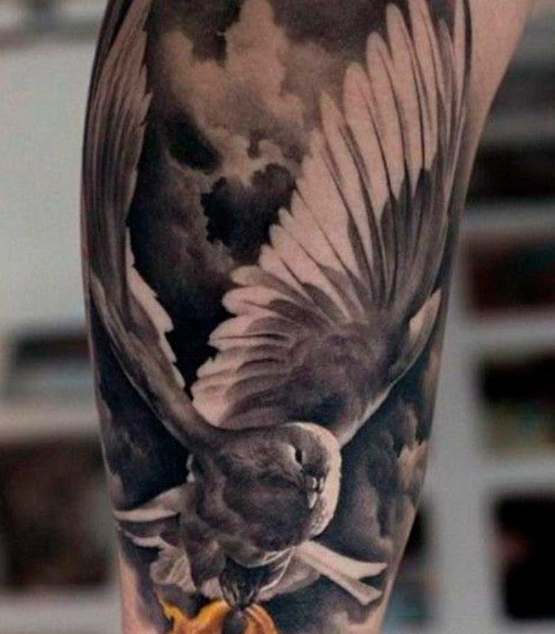 tatuajes de palomas para hombres 9