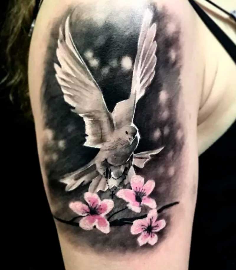 tatuajes de palomas para mujeres 10