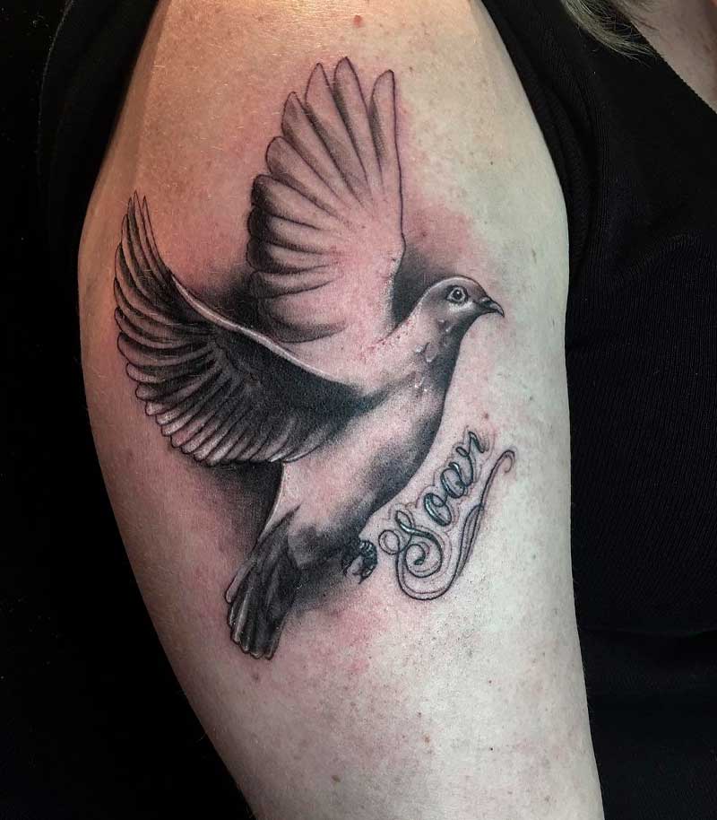 tatuajes de palomas para mujeres 12