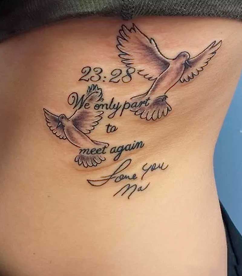 tatuajes de palomas para mujeres 19