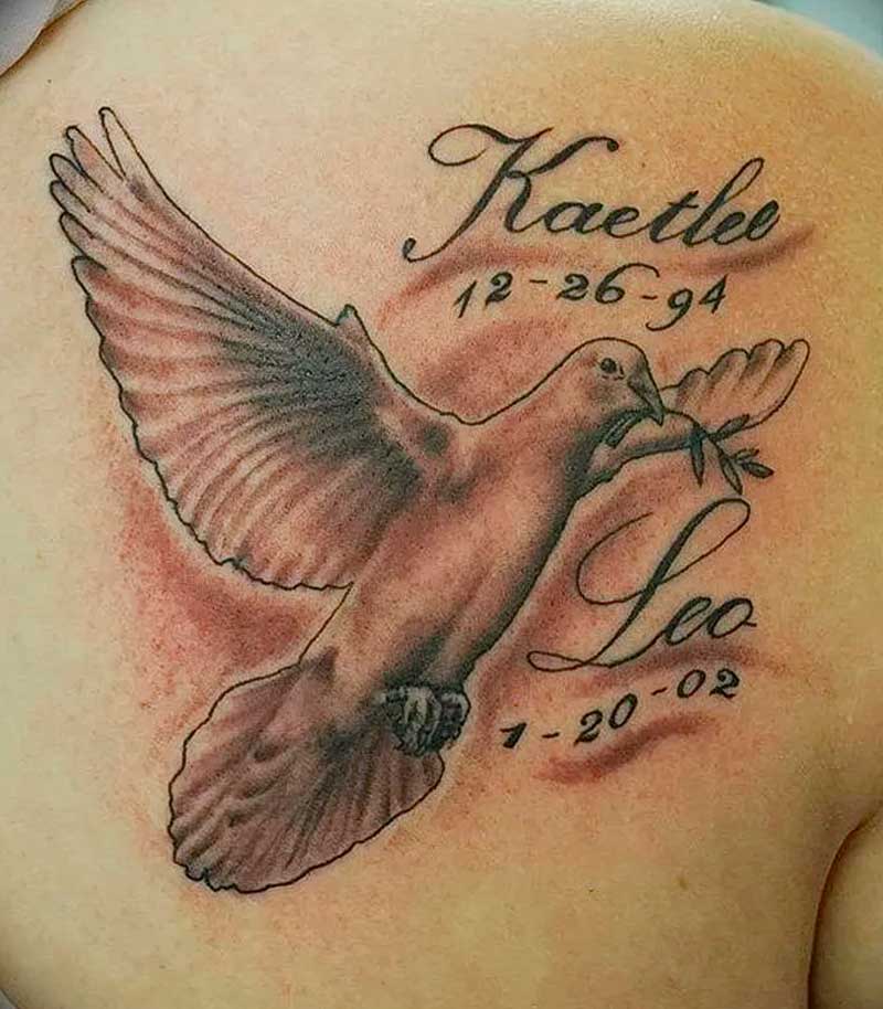 tatuajes de palomas para mujeres 26