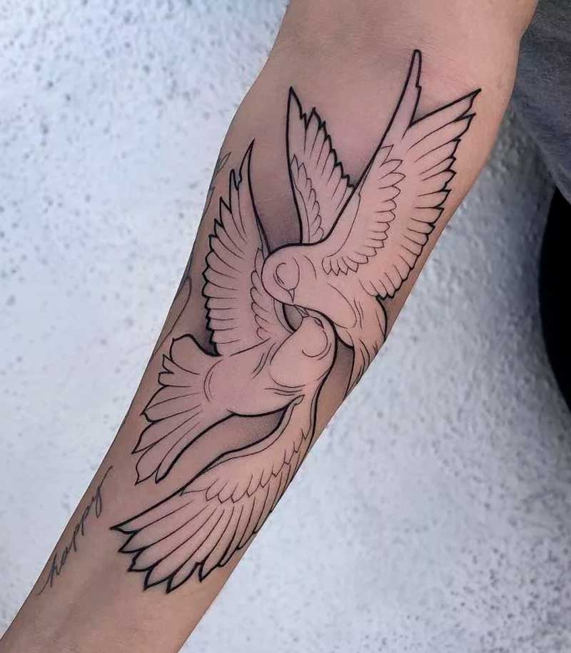 tatuajes de palomas para mujeres 30