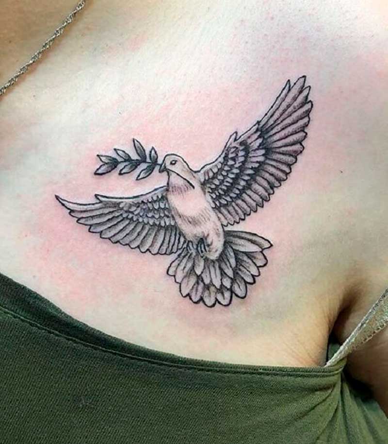 tatuajes de palomas para mujeres 5