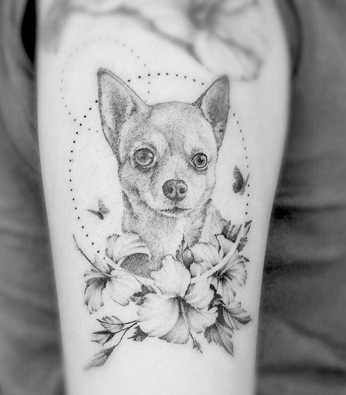 tatuajes de perros chihuaha