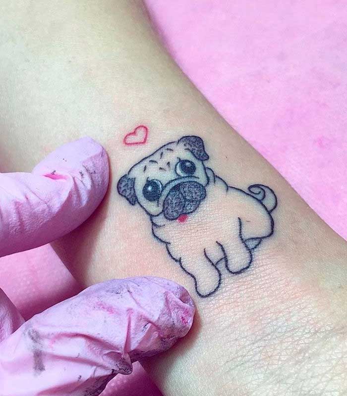 tatuajes de perros pug