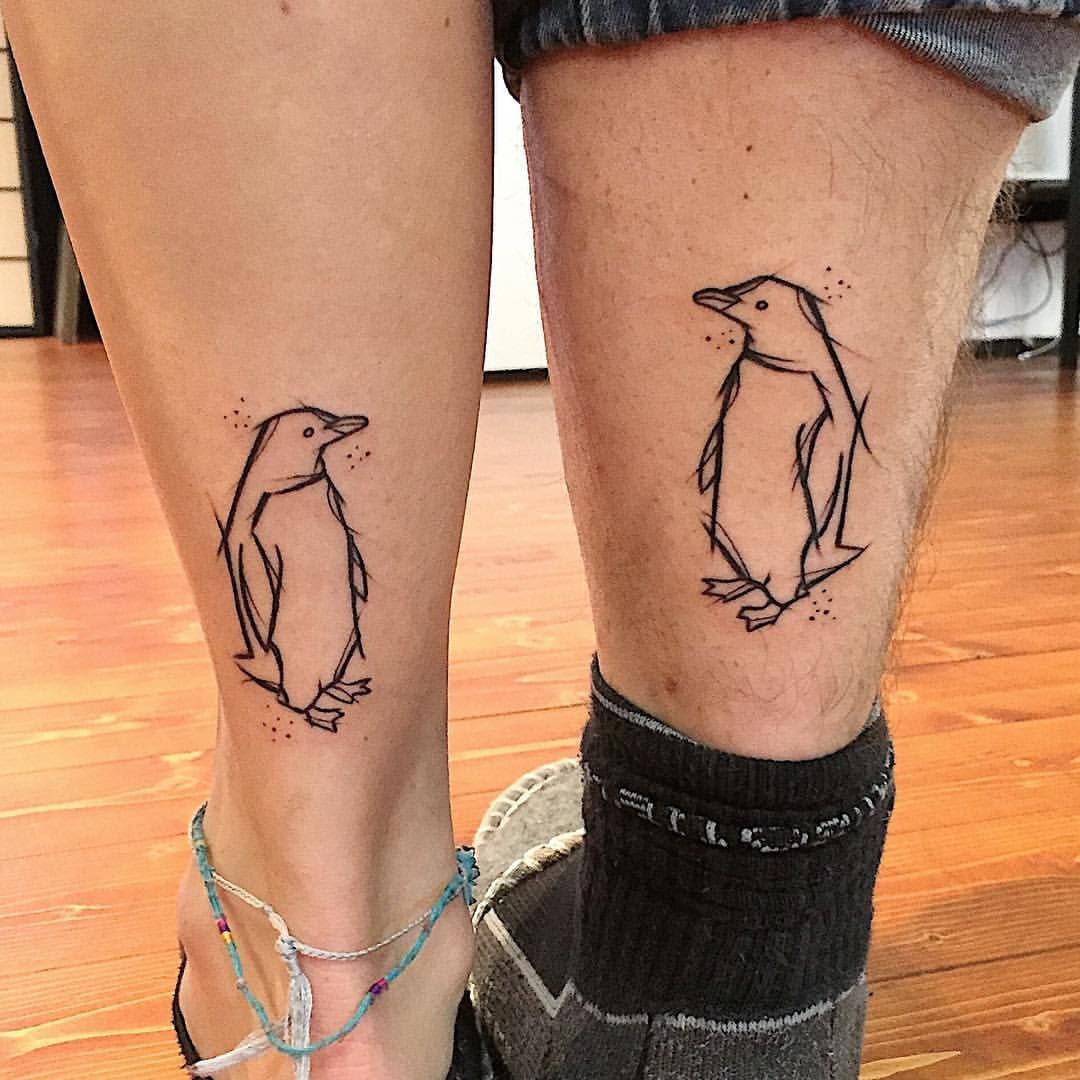 tatuajes de pinguinos para enamorados