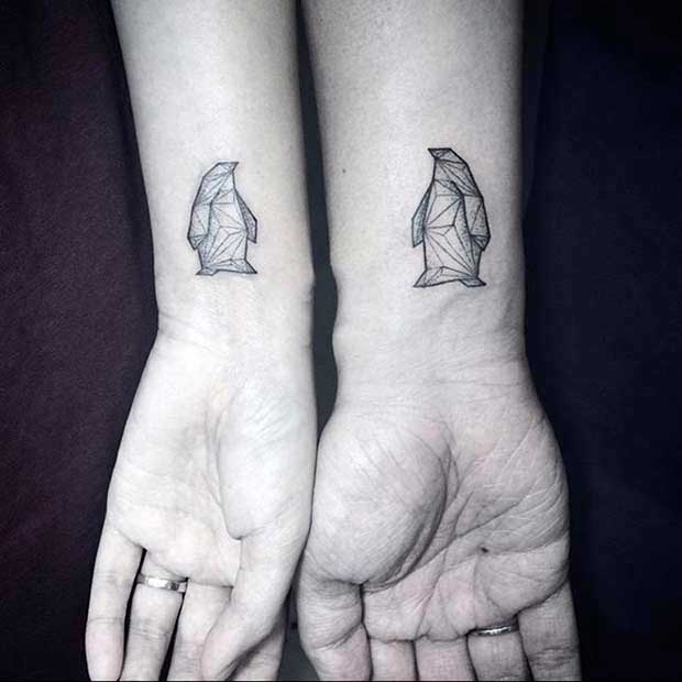 tatuajes de pinguinos para novios