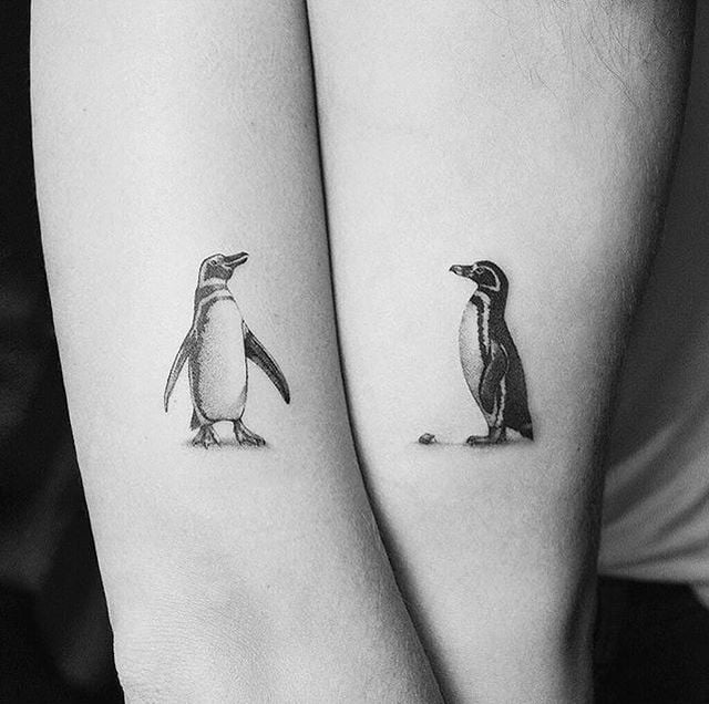 tatuajes de pinguinos para parejas