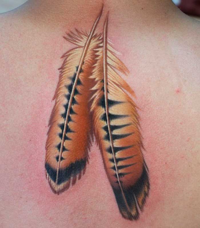 tatuajes de plumas de halcones