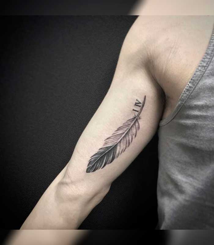 tatuajes de plumas para hombres