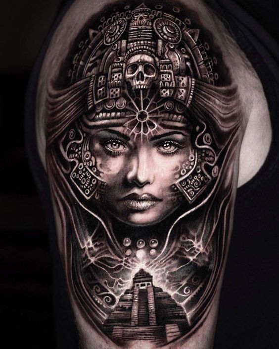 tatuajes de princesas aztecas