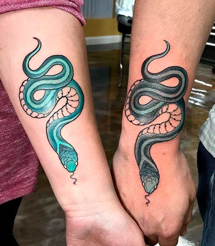 tatuajes de serpientes para novios