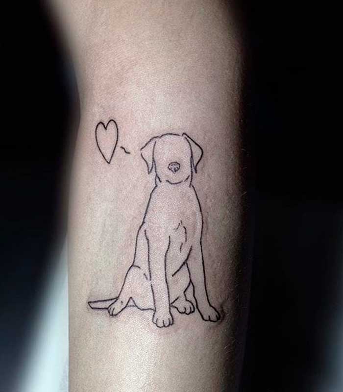 tatuajes de siluetas de perros