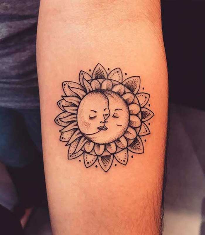 tatuajes de sol y luna amantes