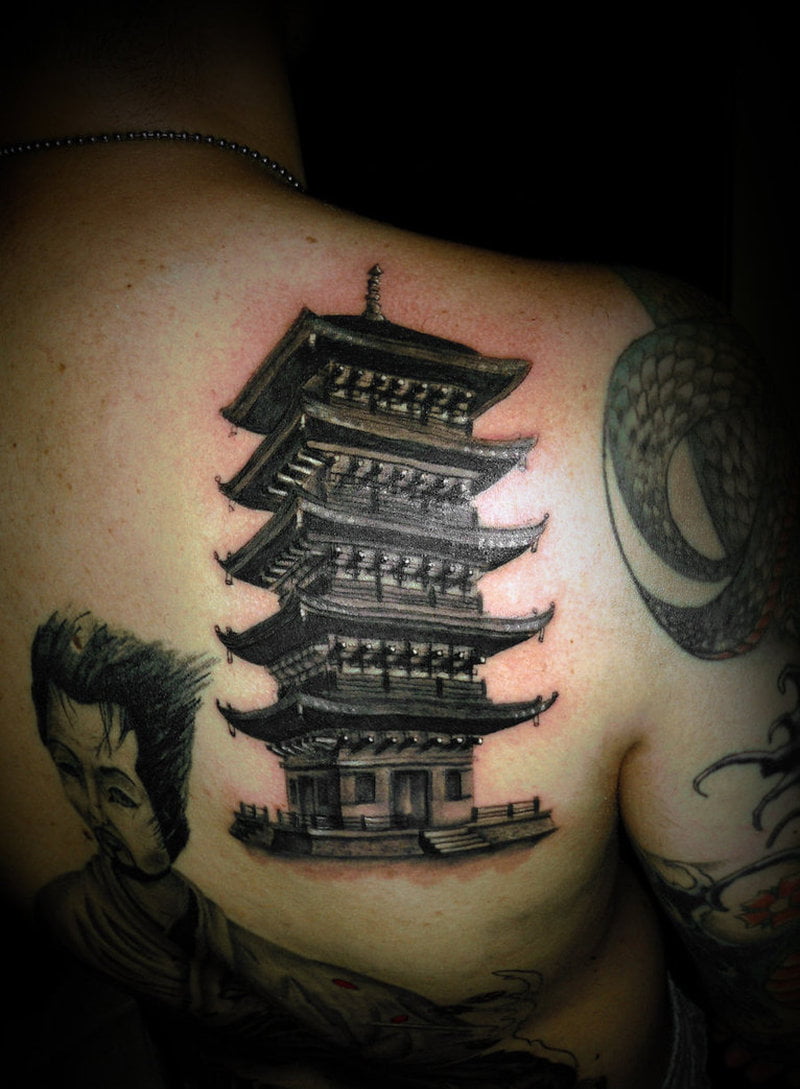 tatuajes de templos chinos 6