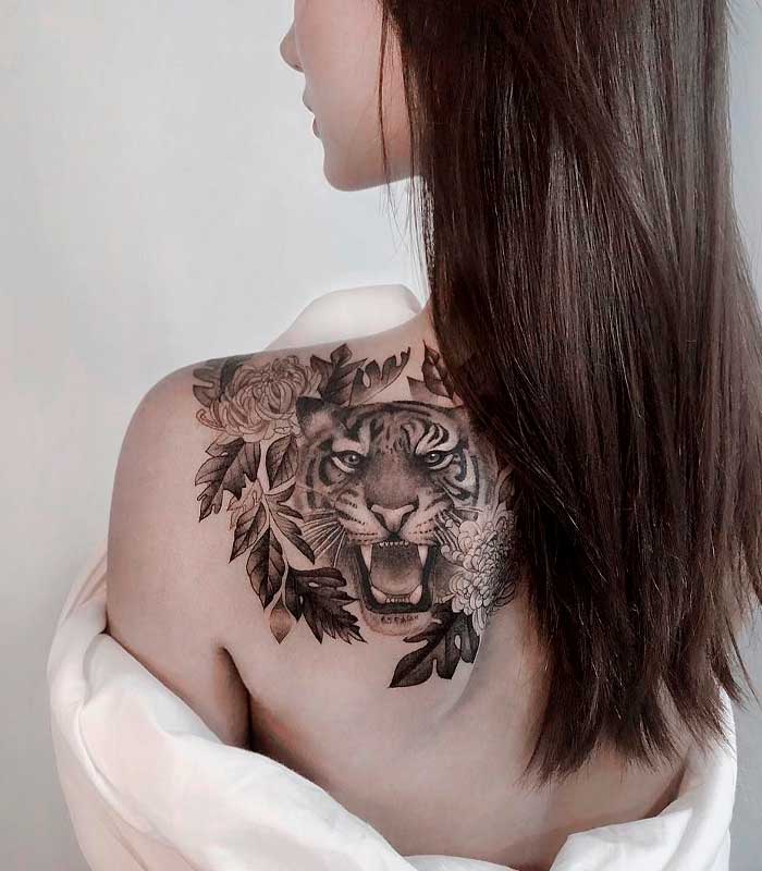tatuajes de tigres para damas