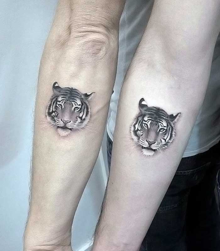 tatuajes de tigres para novios
