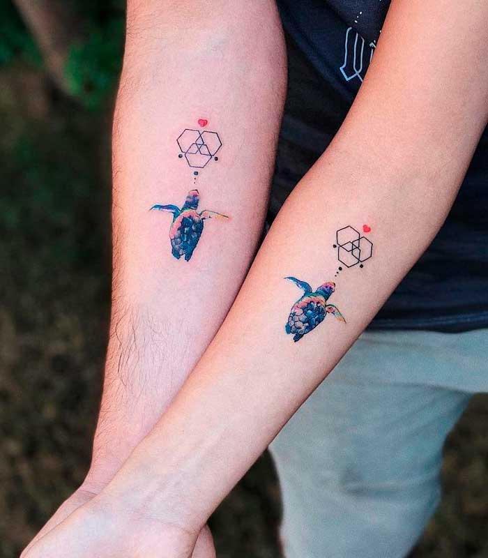 tatuajes de tortugas para parejas