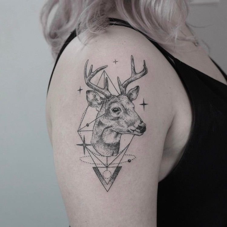tatuajes de venados con estrellas 2